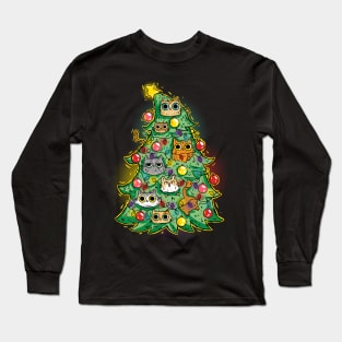 Christmas Tree Cats Long Sleeve T-Shirt